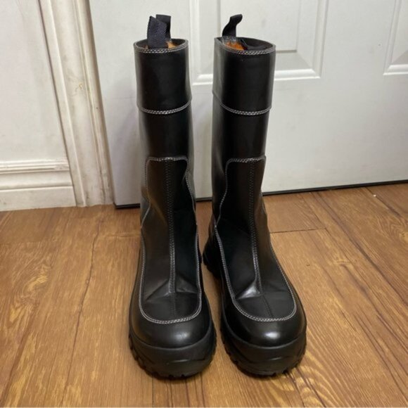 Stella Mccartney Trace Utility Vegan Leather Boot, in Black Women Size 40 - Picture 4 of 12